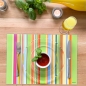 Preview: 4 Tischsets Platzsets abwaschbar Stripes sortiert von ARTIPICS - Kunststoff 42x30 cm